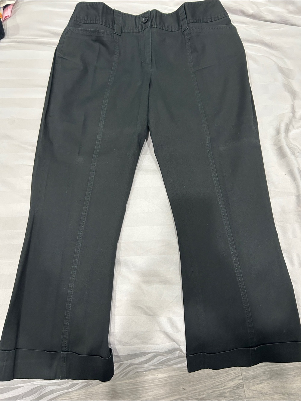D&G Black Dress Cropped Capri Ankle Pants 44